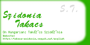 szidonia takacs business card